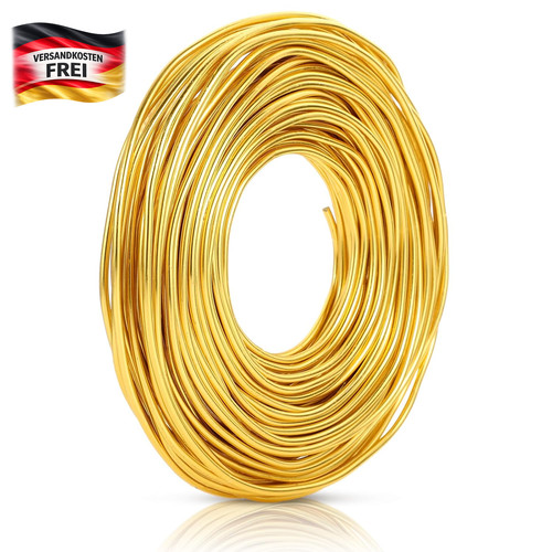 Basteldraht gold 20m - gold, 3mm