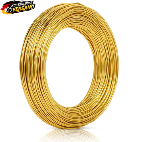 Goldener basteldraht 50m 1mm - basteldraht,