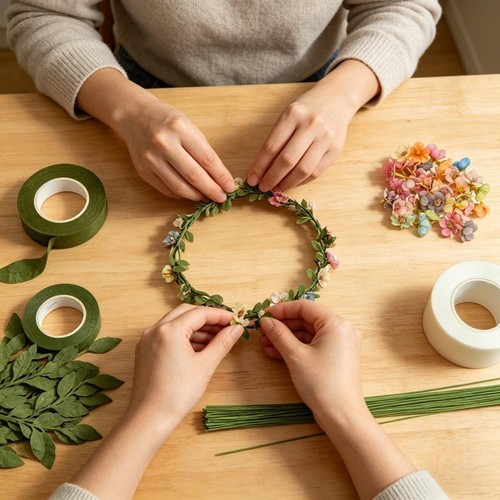 Blumenkranz bastelset teile - blumenkranz,